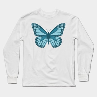 Butterfly (Aqua) Long Sleeve T-Shirt